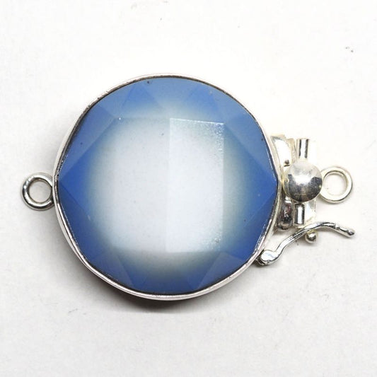 Generous blue & white clasp