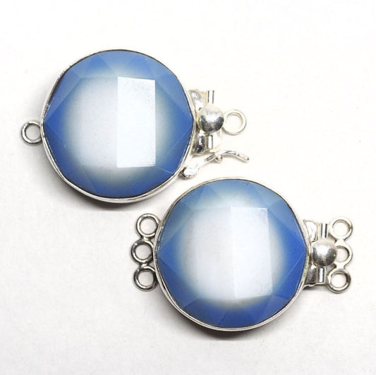 Generous blue & white clasp