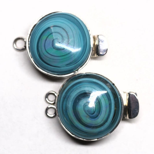 Aqua swirl clasp