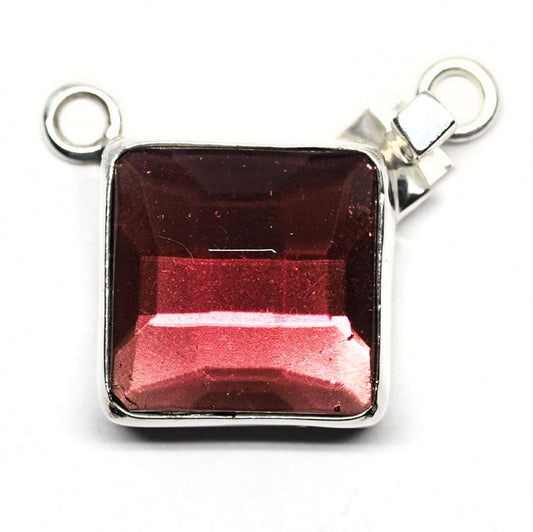German rose glass pendant clasp