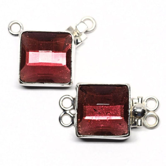 German rose glass pendant clasp