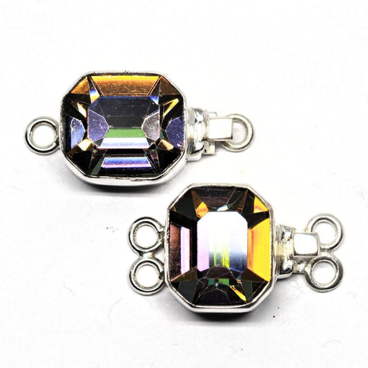 Emerald-cut crystal clasp