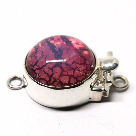 Pink foil-lined clasp