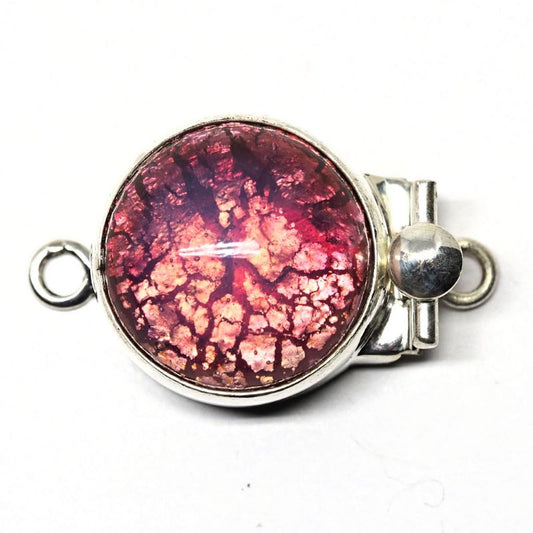 Pink foil-lined clasp