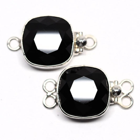 Square jet Swarovski clasp