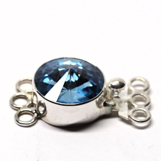 Aquamarine Swarovski clasp