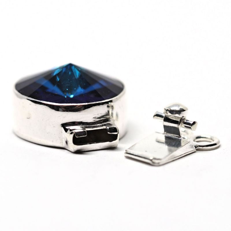 Bermuda blue Swarovski clasp