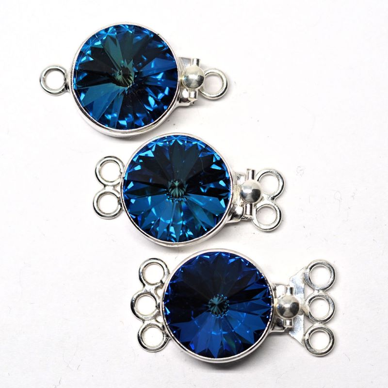 Bermuda blue Swarovski clasp