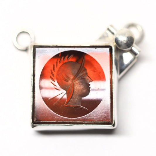 Carnelian Roman warrior intaglio clasp