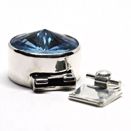 Aquamarine Swarovski clasp