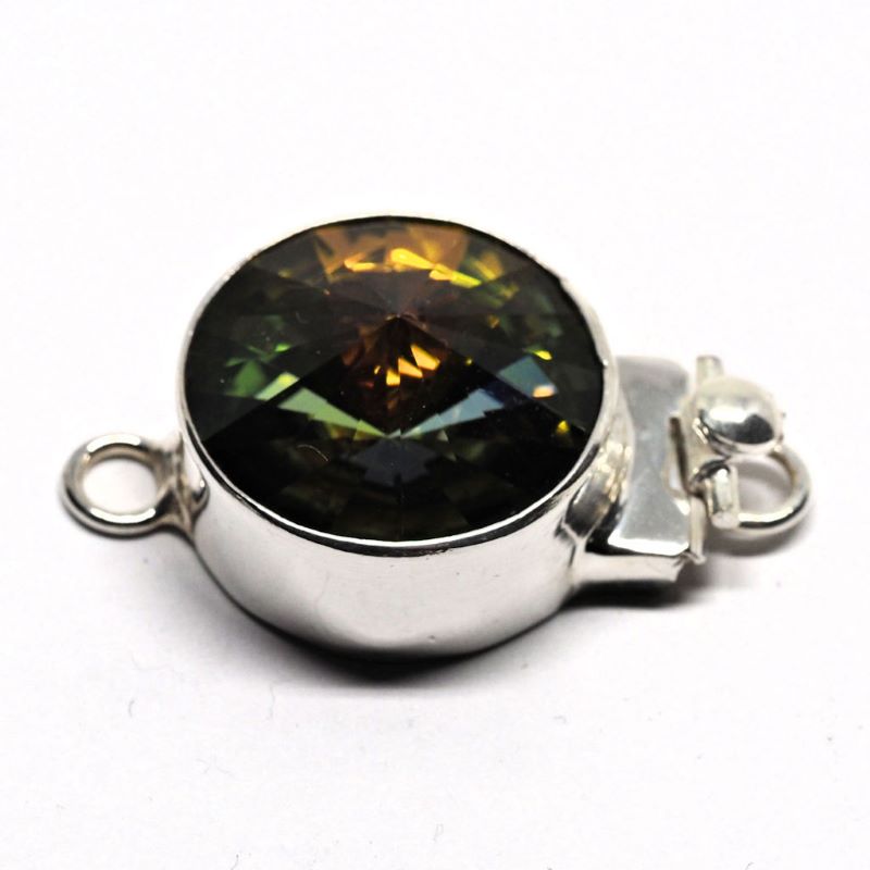 Gold sahara Swarovski round clasp