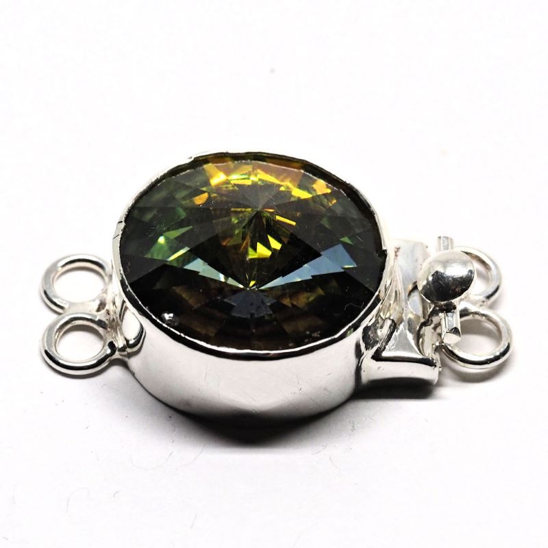 Gold sahara Swarovski round clasp
