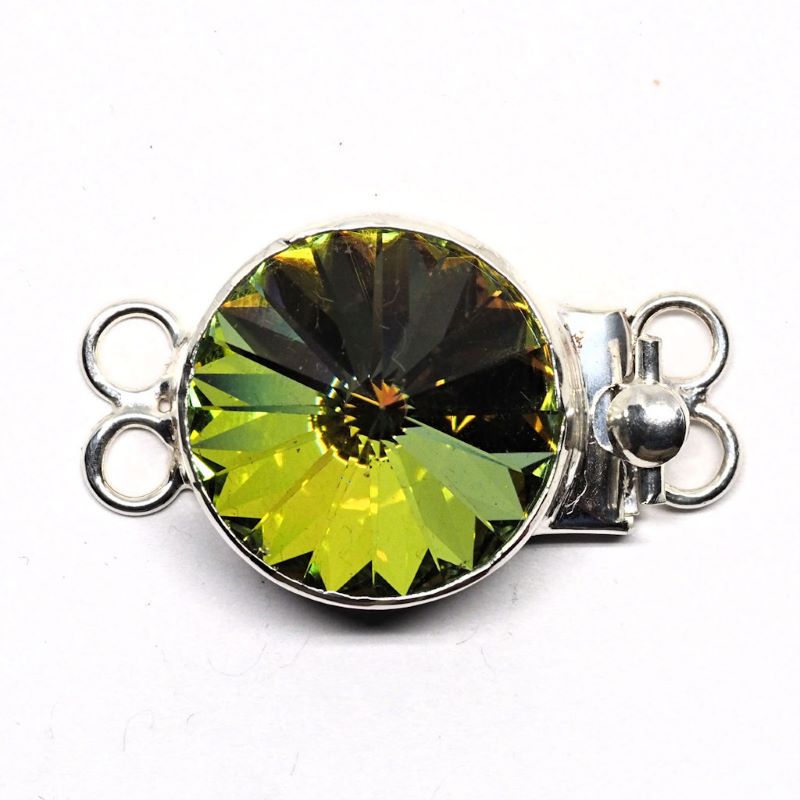 Gold sahara Swarovski round clasp