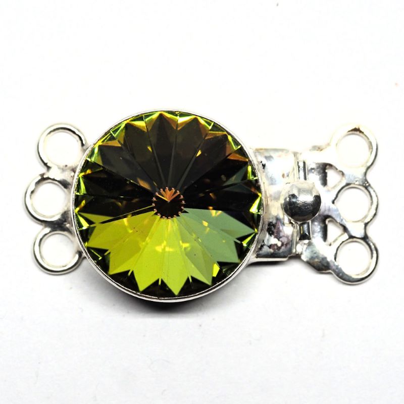 Gold sahara Swarovski round clasp