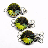 Gold sahara Swarovski round clasp