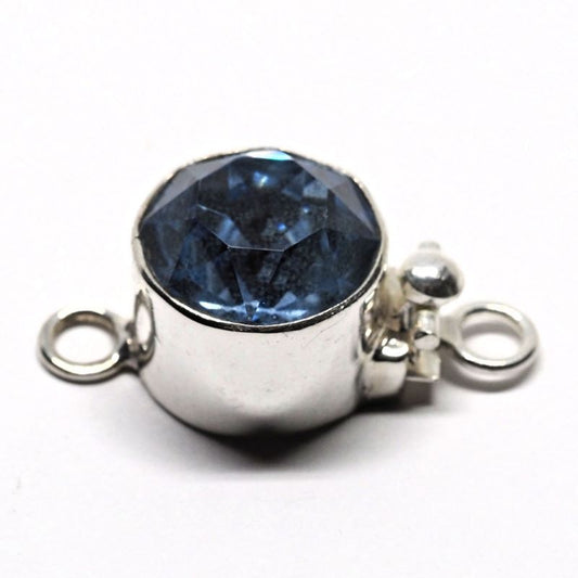 Light sapphire Swarovski round clasp