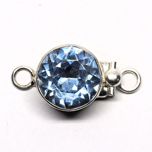 Light sapphire Swarovski round clasp