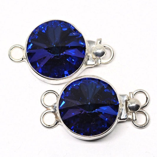 Crystal heliotrope Swarovski clasp