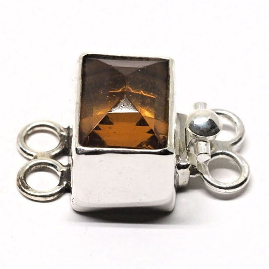 Faux amber bracelet clasp