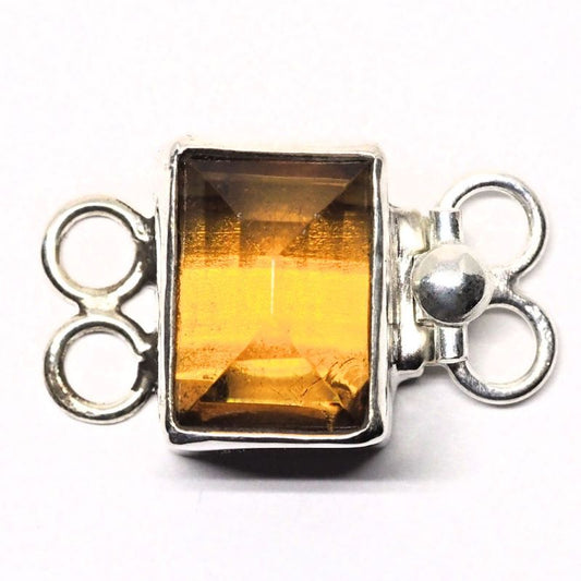 Faux amber bracelet clasp