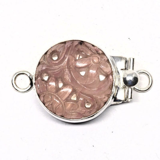 Rose pink carved clasp