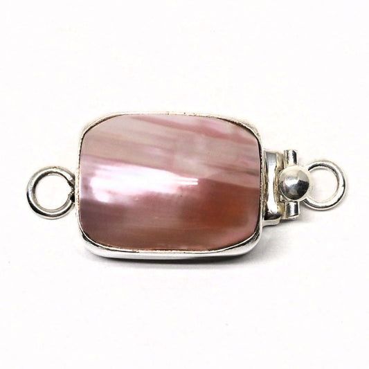 Rectangular pink pearl clasp