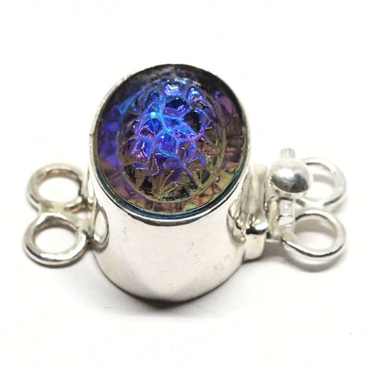 Heliotrope rock stone bracelet clasp