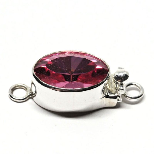 Oval Swarovski rose clasp