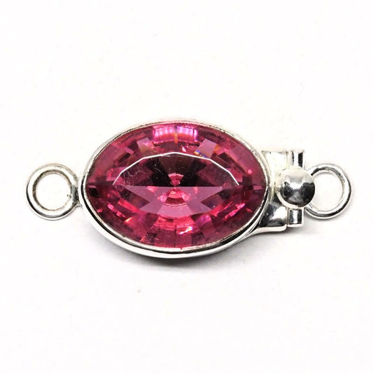 Oval Swarovski rose clasp