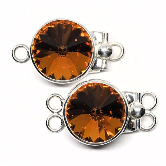 Topaz Swarovski rivoli clasp