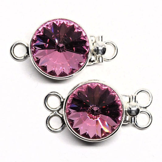 Swarovski rose rivoli clasp