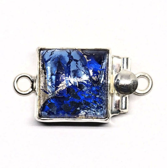 German dark and light blue silver foil clasp