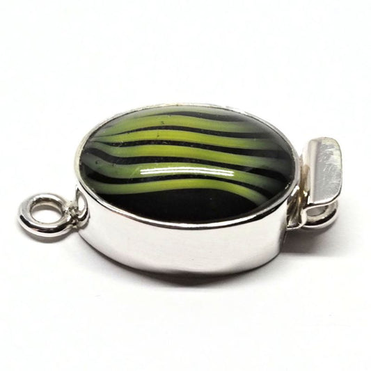 Small lime stripe clasp