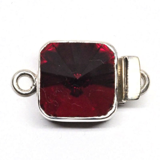 Small square Siam Swarovski clasp