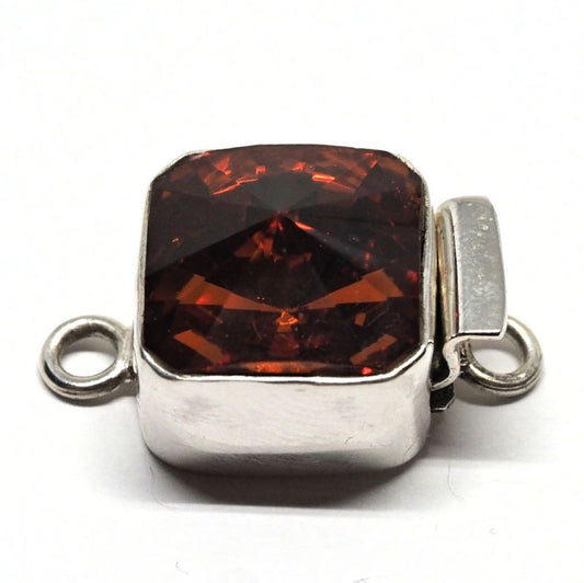 Swarovski square topaz clasp