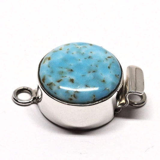 Turquoise Murano glass clasp