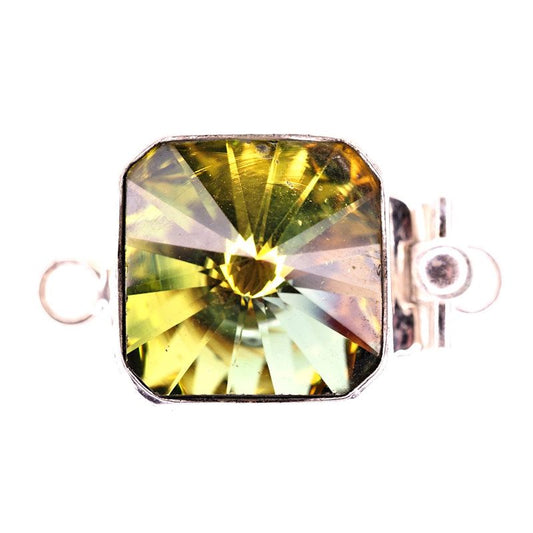 Swarovski Gold Sahara sterling silver box clasp