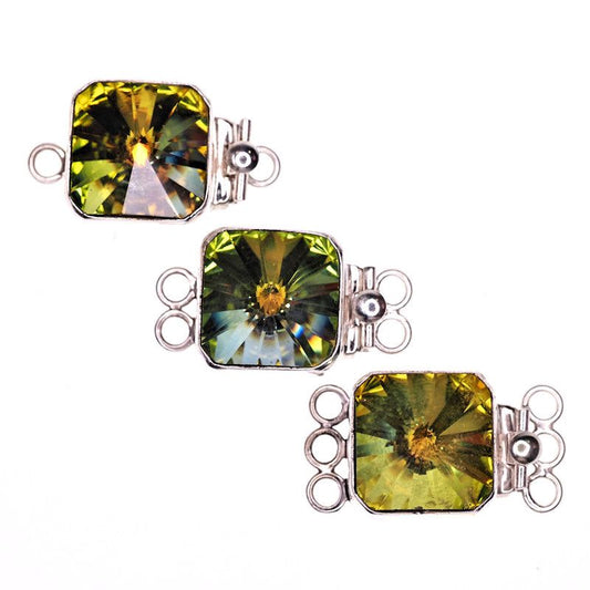 Swarovski Gold Sahara sterling silver box clasp