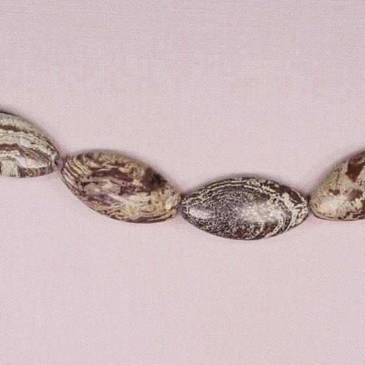 Large fancy agate flat oval beads