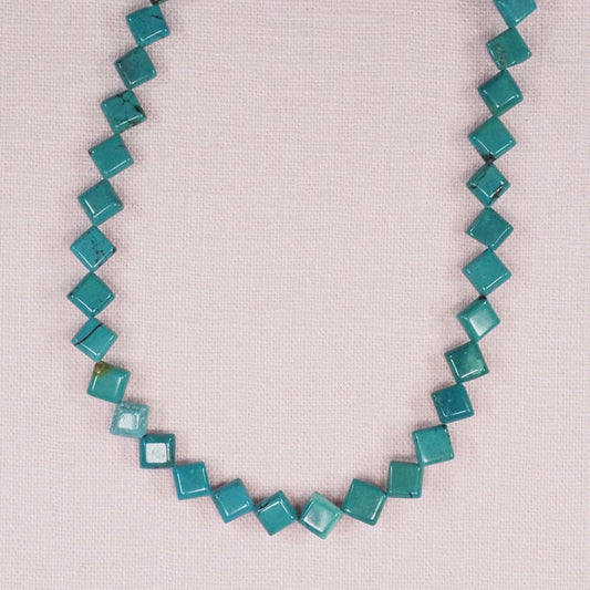 6 mm turquoise diamond beads