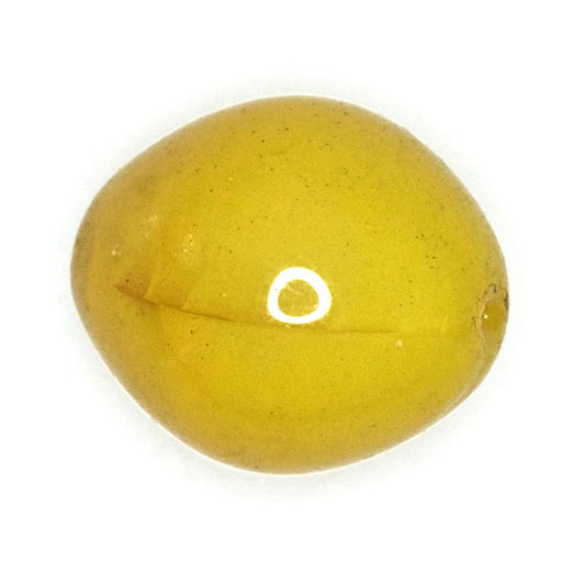 Hand-made yellow glass beads