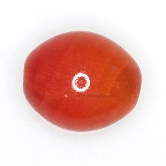 Hand-made smaller dark orange glass beads