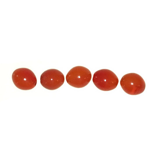 Hand-made smaller dark orange glass beads