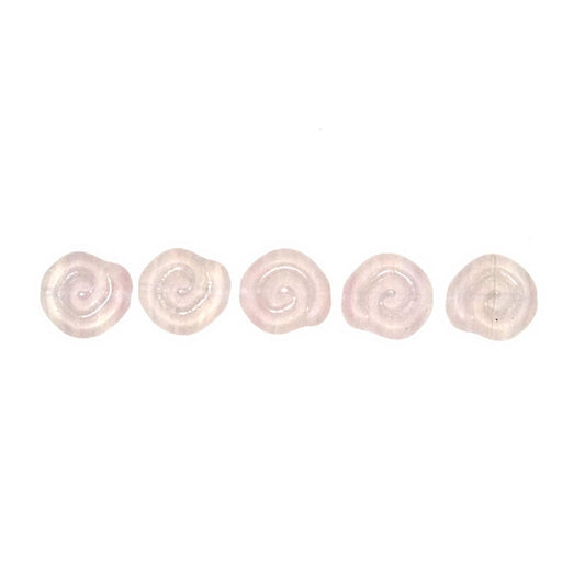 Frosted pink nautilus beads