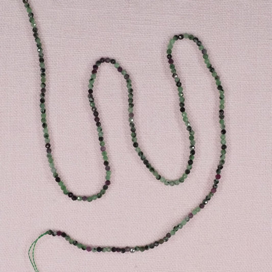 1 mm faceted round zoisite beads