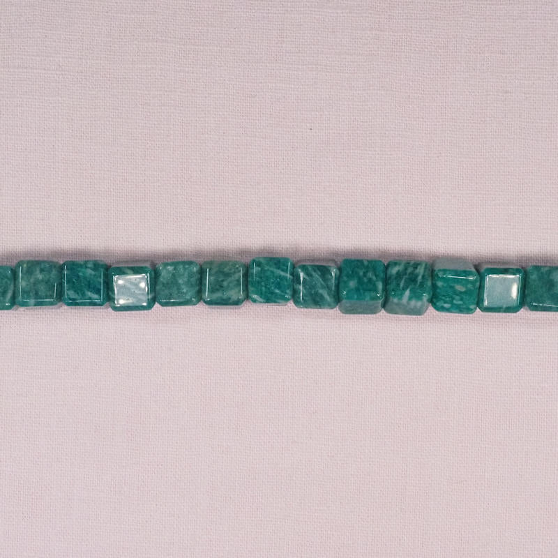 10 mm by 10 mm amazonite cubes