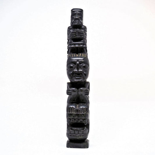 Hand-carved stone totem