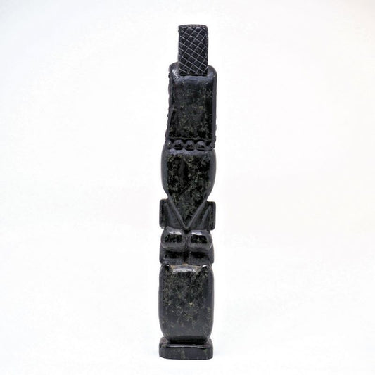 Hand-carved stone totem