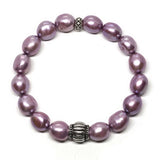 Purple and silver bracelet