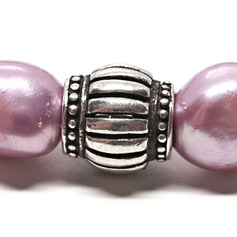 Purple and silver bracelet